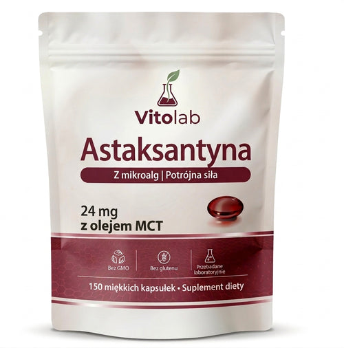 Astaksantyna VitoLab 24 mg – Kapsułki miękkie | Potrójna siła