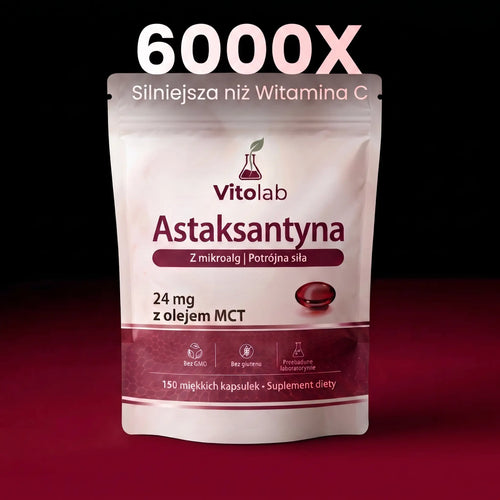 Astaksantyna VitoLab 24 mg – Kapsułki miękkie | Potrójna siła